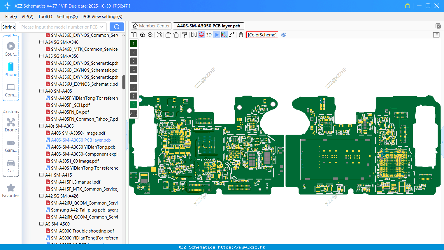 Samsung A40S-SM-A3050 PCB Layer